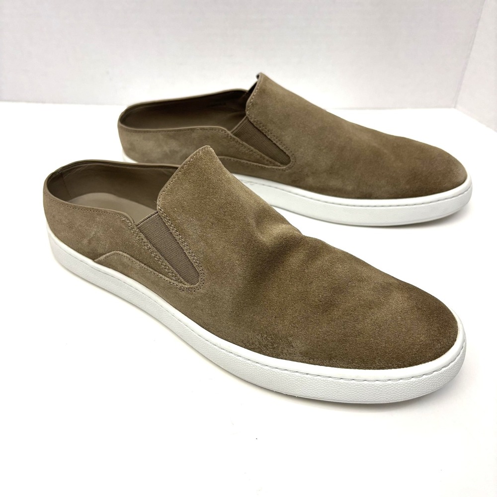 Vince Slipā On Suede Leather Shoes Womens Size 8 38 Beige Casual Flats Sneakers